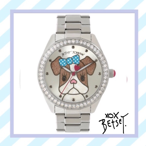 Betsey Johnson Puppy Dog with Bow Bracelet Watch - Picture 3 of 7
